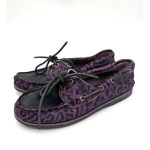 Timberland x Wacko Maria Boat Shoes Men's Purple/Leopard Size US9 EU43
